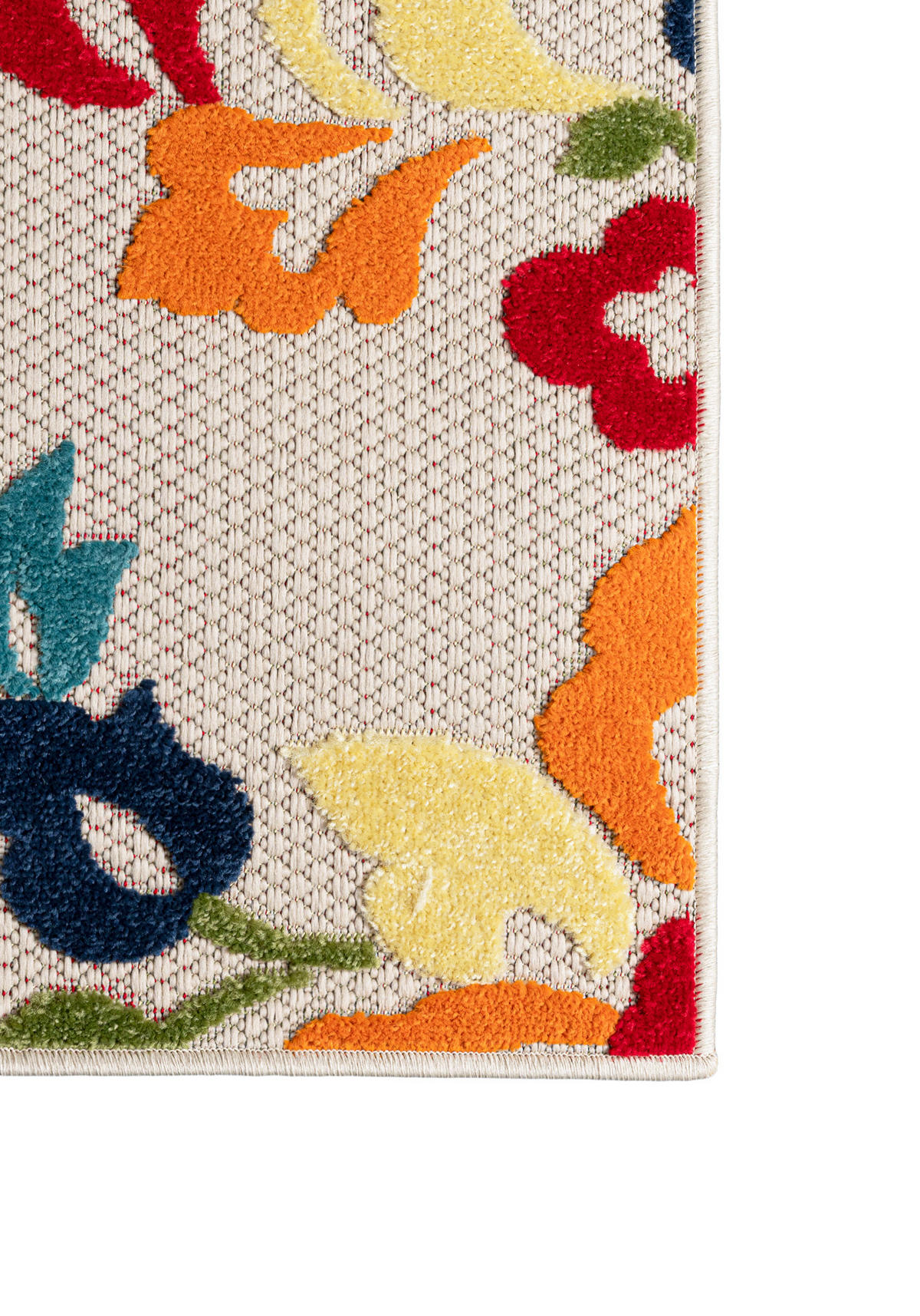 TEPPICH Outdoor Bunte Pflanzlich Kurzflor Rechteckig Moderne - 160x230 cm - Grün, Textil (160/230cm) - Mazovia