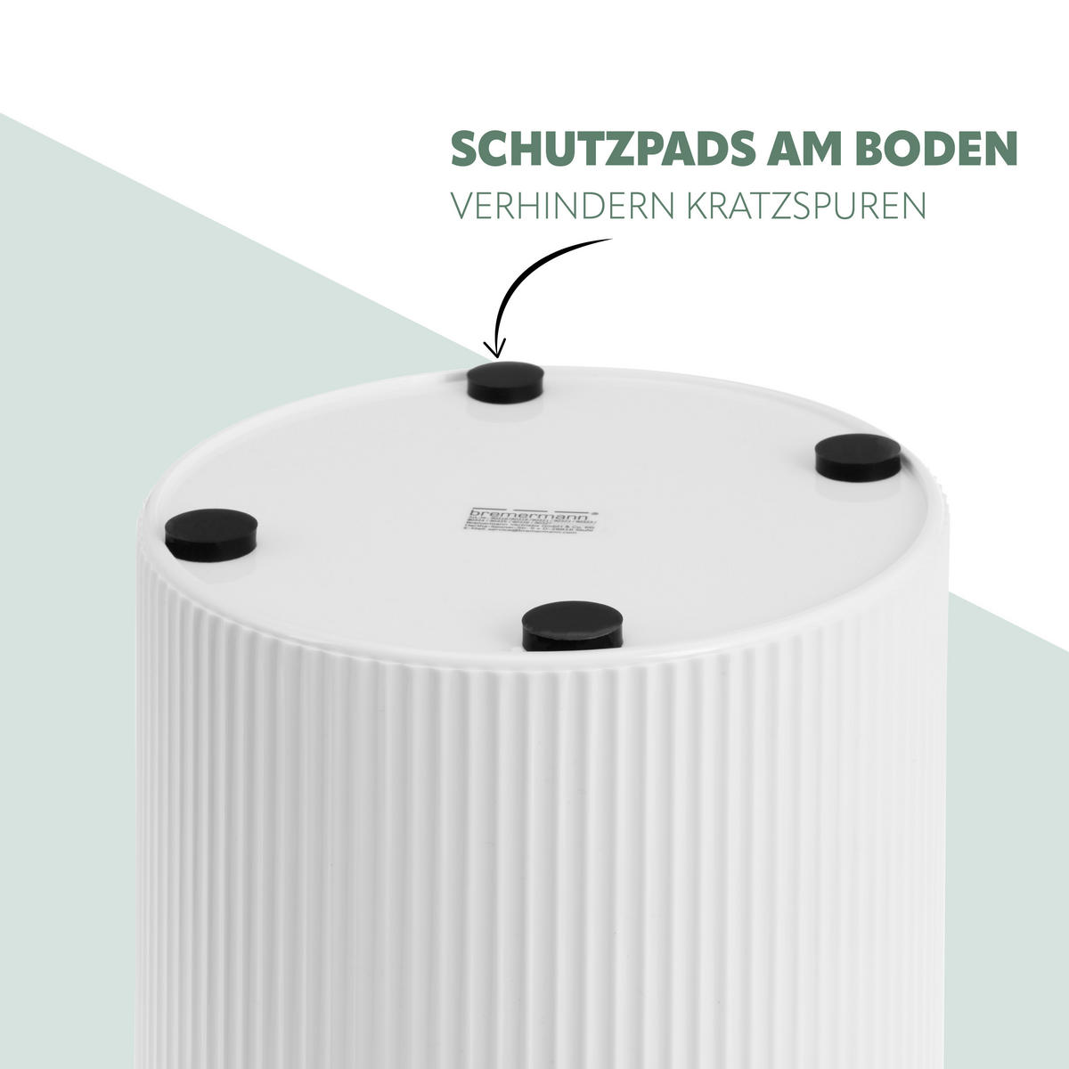 KOSMETIKEIMER 5,5 Liter, GAVELLO weiß, Kunststoff - Weiß, Kunststoff (19/24.5/19cm) - bremermann