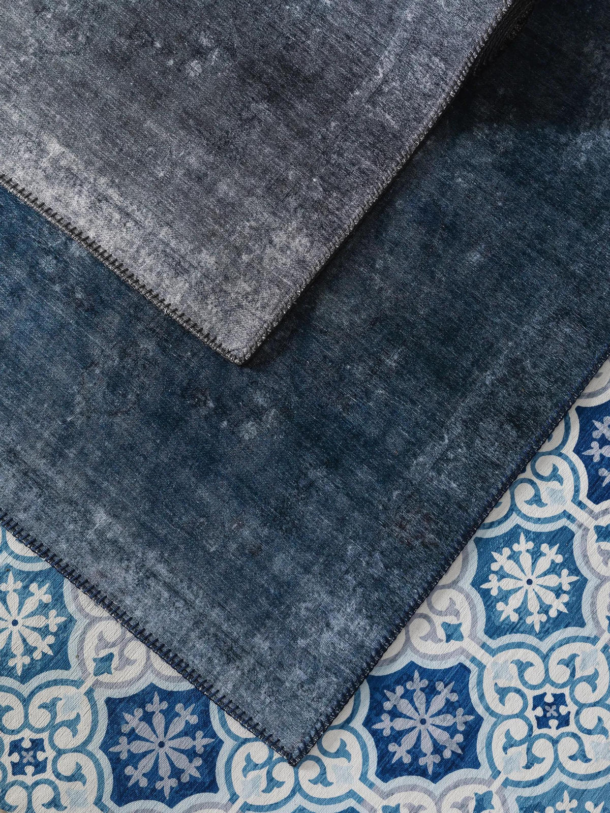 TEPPICH Laury Blau 200x300 cm - Blau, Textil (200/300cm) - benuta Pop