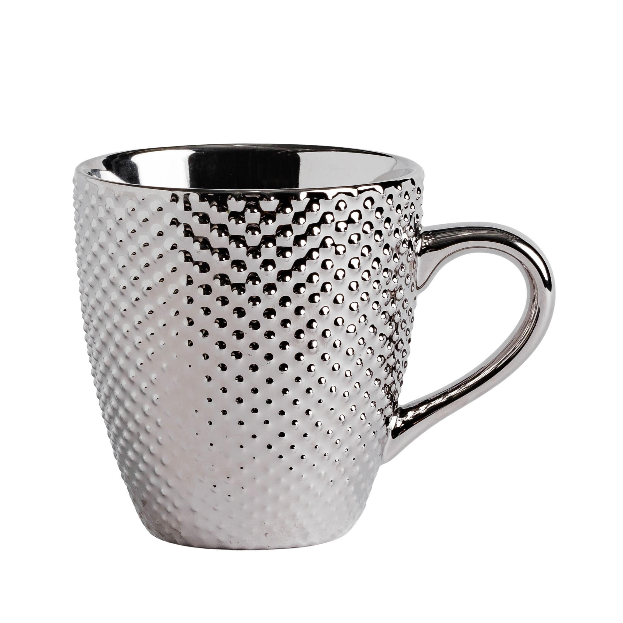 BECHER Textur 550ml, Silber - Silberfarben, Stein (0.55L) - home&you