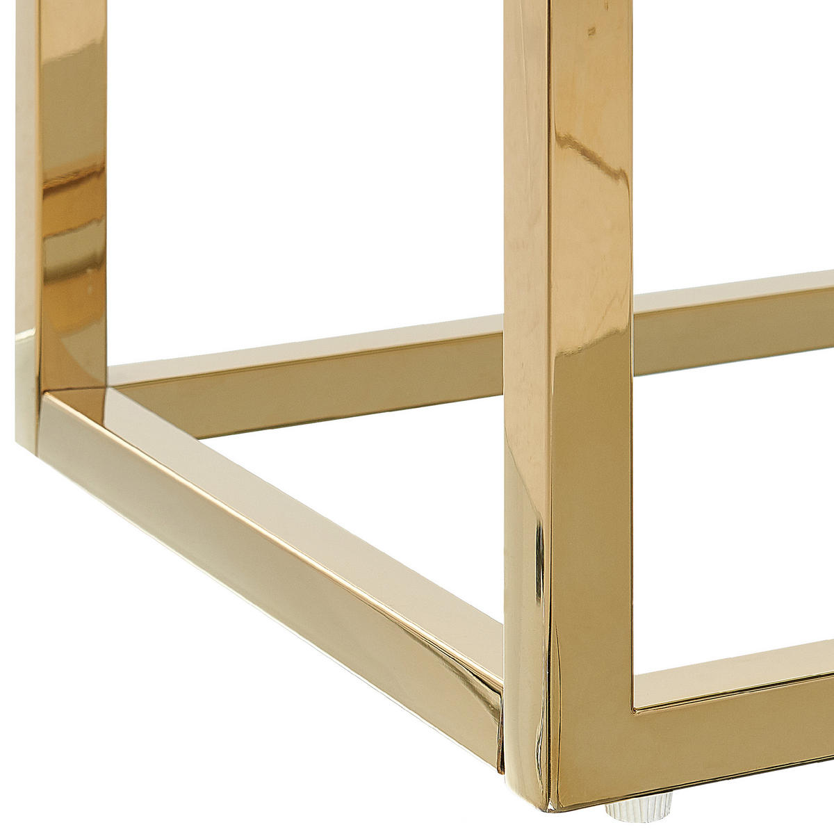 KONSOLENTISCH Marmor Optik weiß/gold Azusa - Goldfarben/Weiß, Glas (30/80/78cm) - Beliani