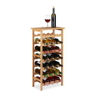 WEINREGAL - Hellbraun, Holz (47/94/29cm) - Relaxdays