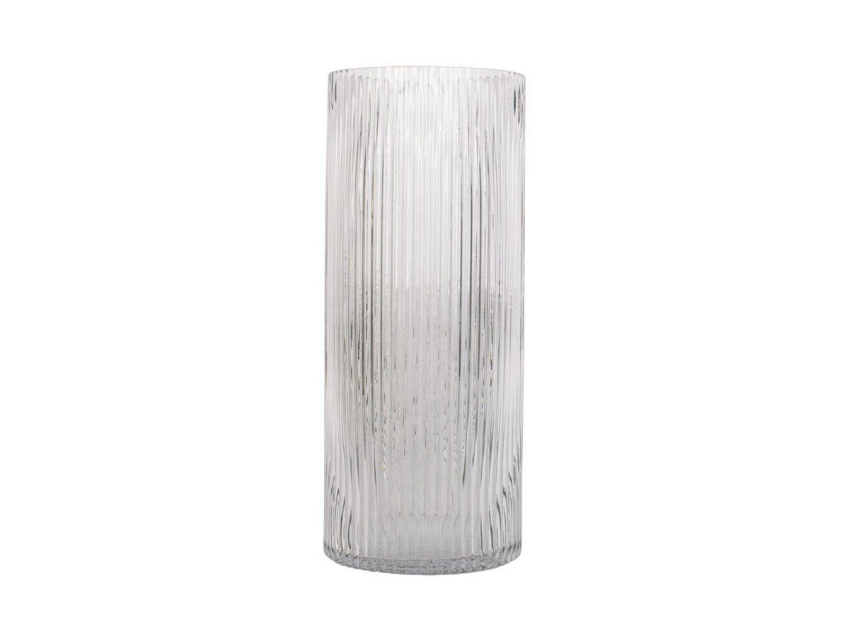 VASE Allure Straight 12/12/30 cm - Grau, Glas (12/30cm) - Present Time