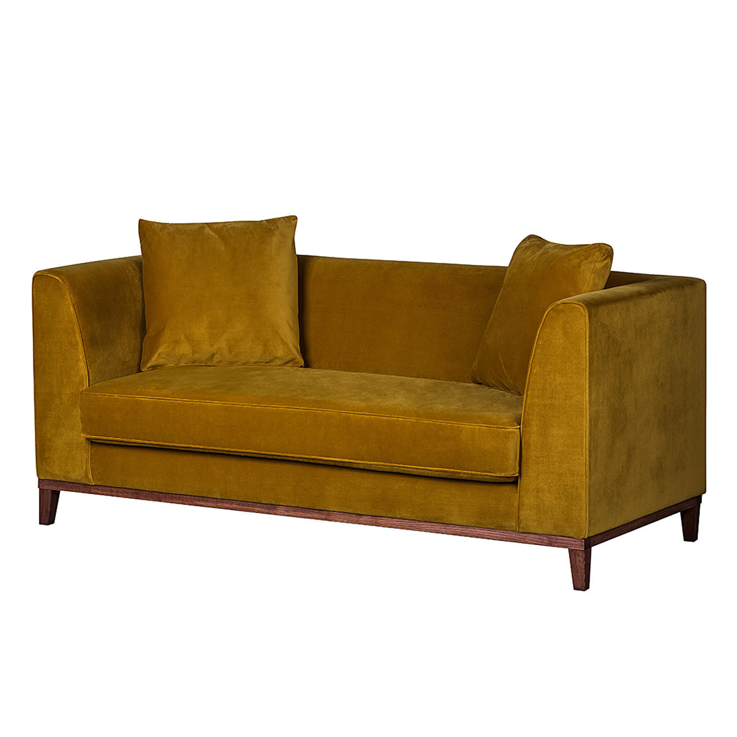 2-SITZER SOFA - Gelb, Holz/Textil (180/79/82cm) - home24