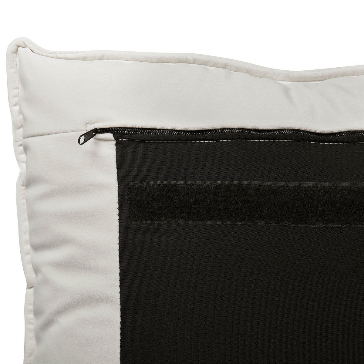 WASSERBETT 160/200 cm Cremeweiß Bajonna - Schwarz/Weiß, Textil (160/200cm) - Beliani