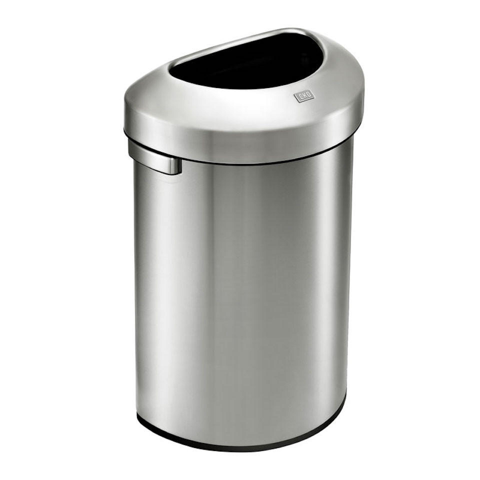 MÜLLEIMER HalbOffener 80 Liter Edelstahl Silber - Silberfarben, Metall (50/75/35cm) - PROREGAL