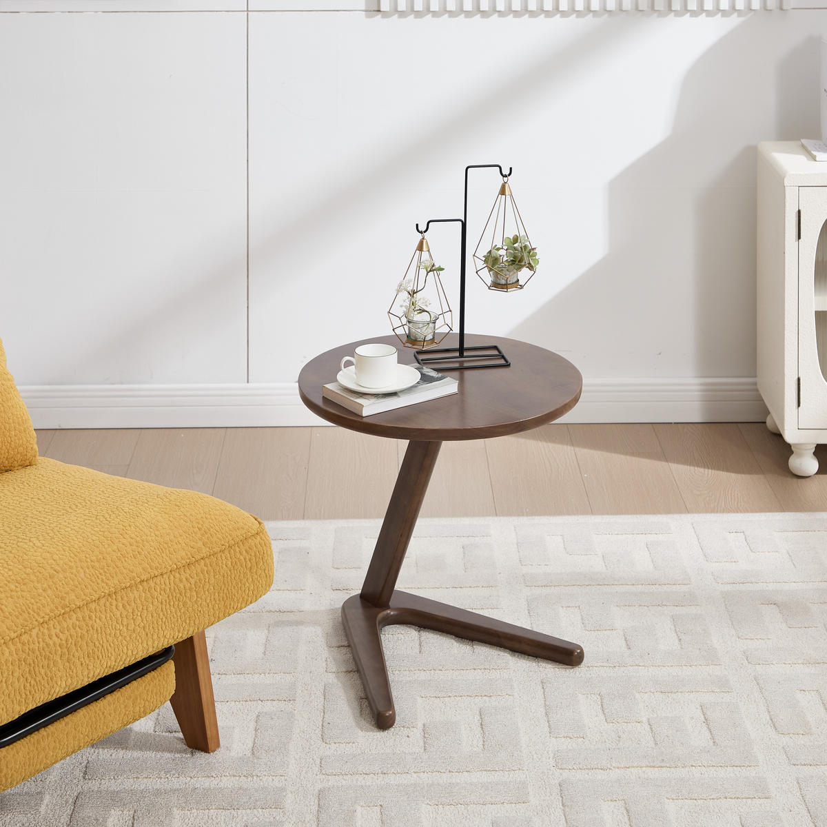 BEISTELLTISCH 50/44/50 cm Braun aus Massivholz mit modernem Design - Braun, Holzwerkstoff (44/50/50cm) - OKWISH