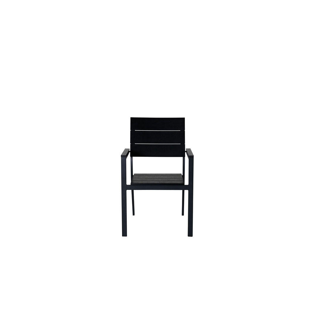 GARTENSTUHL 2ER-SET Levels Schwarz - Schwarz, Metall (57/89/59cm) - ebuy24