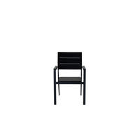 GARTENSTUHL 2ER-SET Levels Schwarz - Schwarz, Metall (57/89/59cm) - ebuy24