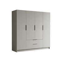 KLEIDERSCHRANK Sofia I - Kaschmir/Schwarz, Holzwerkstoff/Kunststoff (200/216/60cm) - MIRJAN24