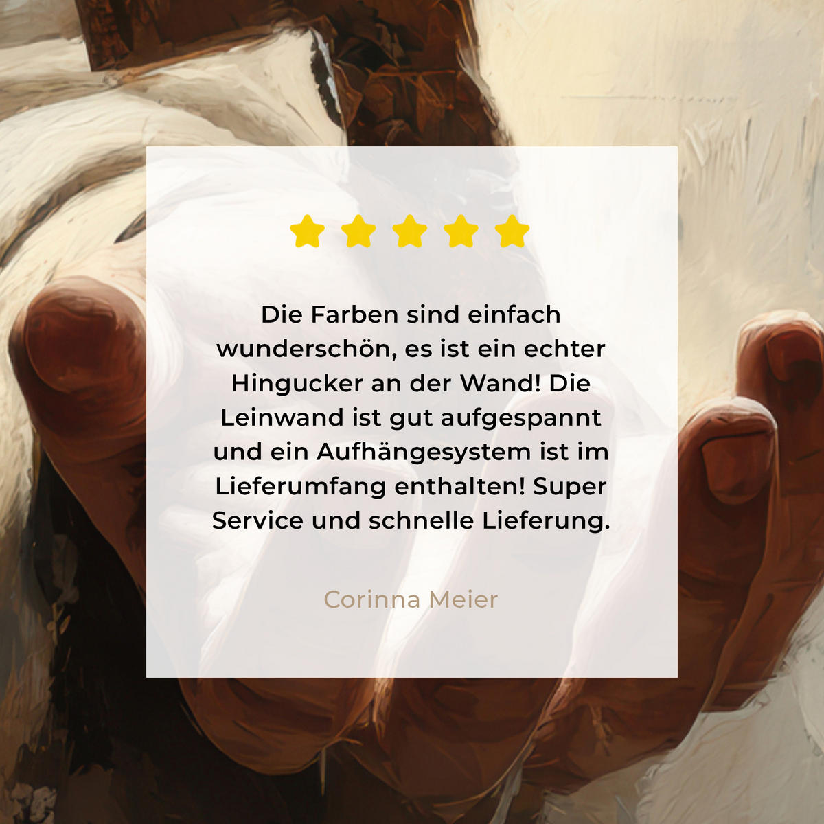 LEINWANDBILD Abstrakt - Kreuz - Hand - Christentum Wandbild Wohnzimmer 60x80 cm - Hellbraun, Textil (60/80cm) - MuchoWow