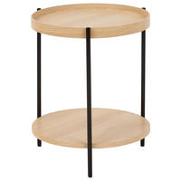 BEISTELLTISCH Hellbraun Lander - Braun, Holzwerkstoff (49/49/54cm) - Beliani
