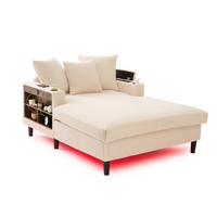 RELAXLIEGE XXL Polsterliege,Relaxsessel,Cord,Beige - Beige, Textil (129/70/170cm) - LVHOM