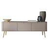 TV-SCHRANK Zova Beige, Goldene Beine, Tv-Tisch - Beige/Goldfarben, Holzwerkstoff/Metall (168/57/39cm) - Bettso
