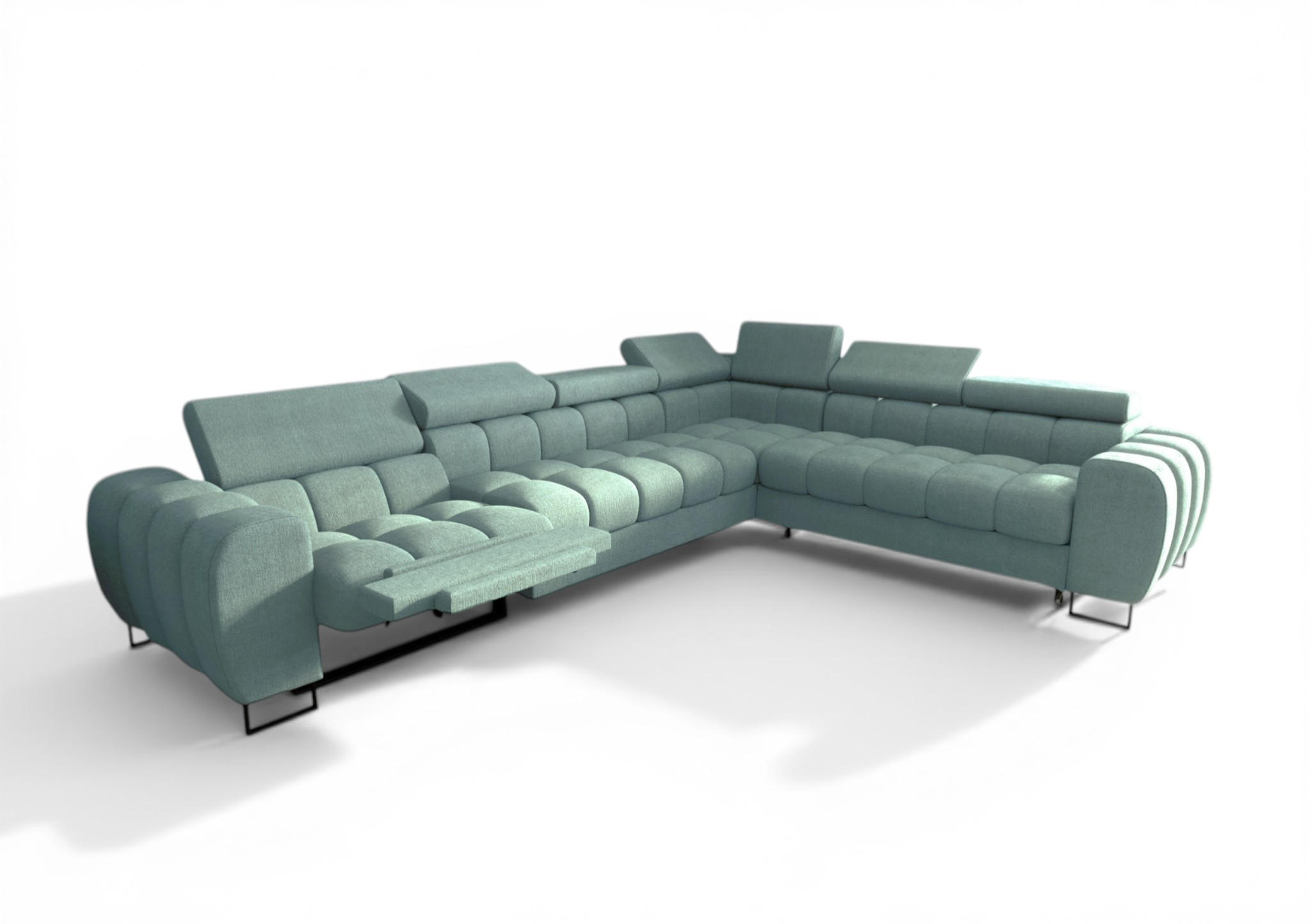 Fun Möbel Ecksofa Blau 330x260 cm