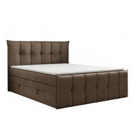 BOXSPRINGBETT SUPREME mit Topper und Bettkasten, Braun, 160x200 cm - Braun, Textil (160/200cm) - KS Home Concept