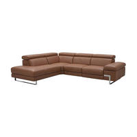 ECKSOFA Opera Echtleder Cognacbraun - Cognac, Leder/Metall (218/269cm)