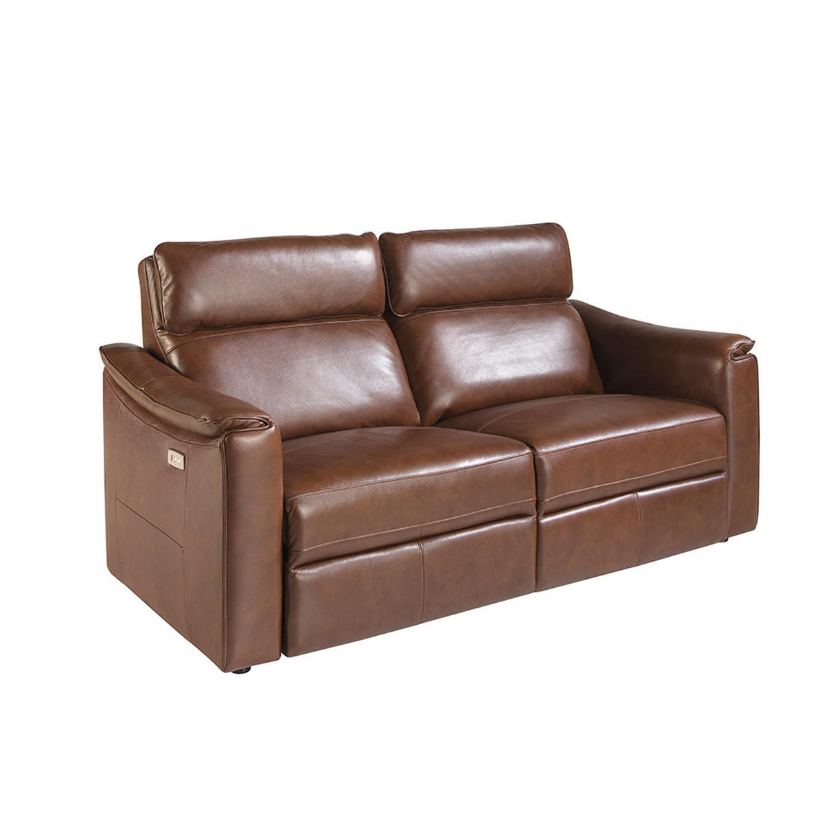 SOFA 3-Sitzer Relaxsofa aus cognacbraunem Leder 190/92/98 cm - Braun, Leder (190/98/92cm) - ANGEL CERDA