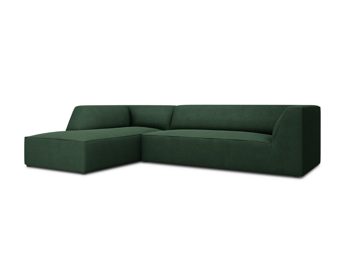 ECKSOFA links Ruby aus strukturiertem Stoff grün 4 Sitzplätze - Grün, Textil (180/273cm) - Micadoni
