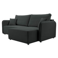 ECKSOFA Malody, Seite: Rechts - Anthrazit/Schwarz, Holz/Kunststoff (227/147cm) - MIRJAN24