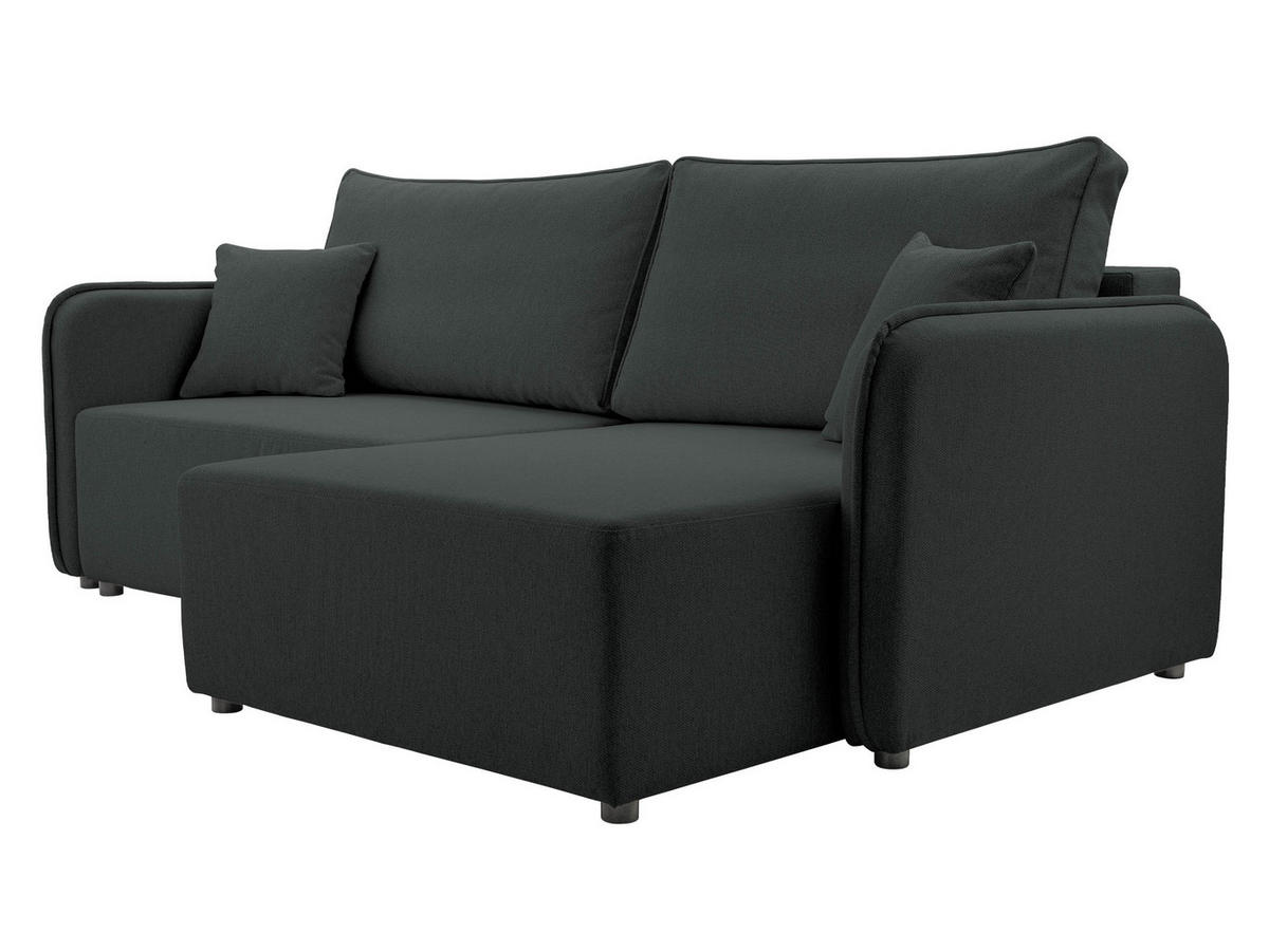 ECKSOFA Malody, Seite: Rechts - Anthrazit/Schwarz, Holz/Kunststoff (227/147cm) - MIRJAN24
