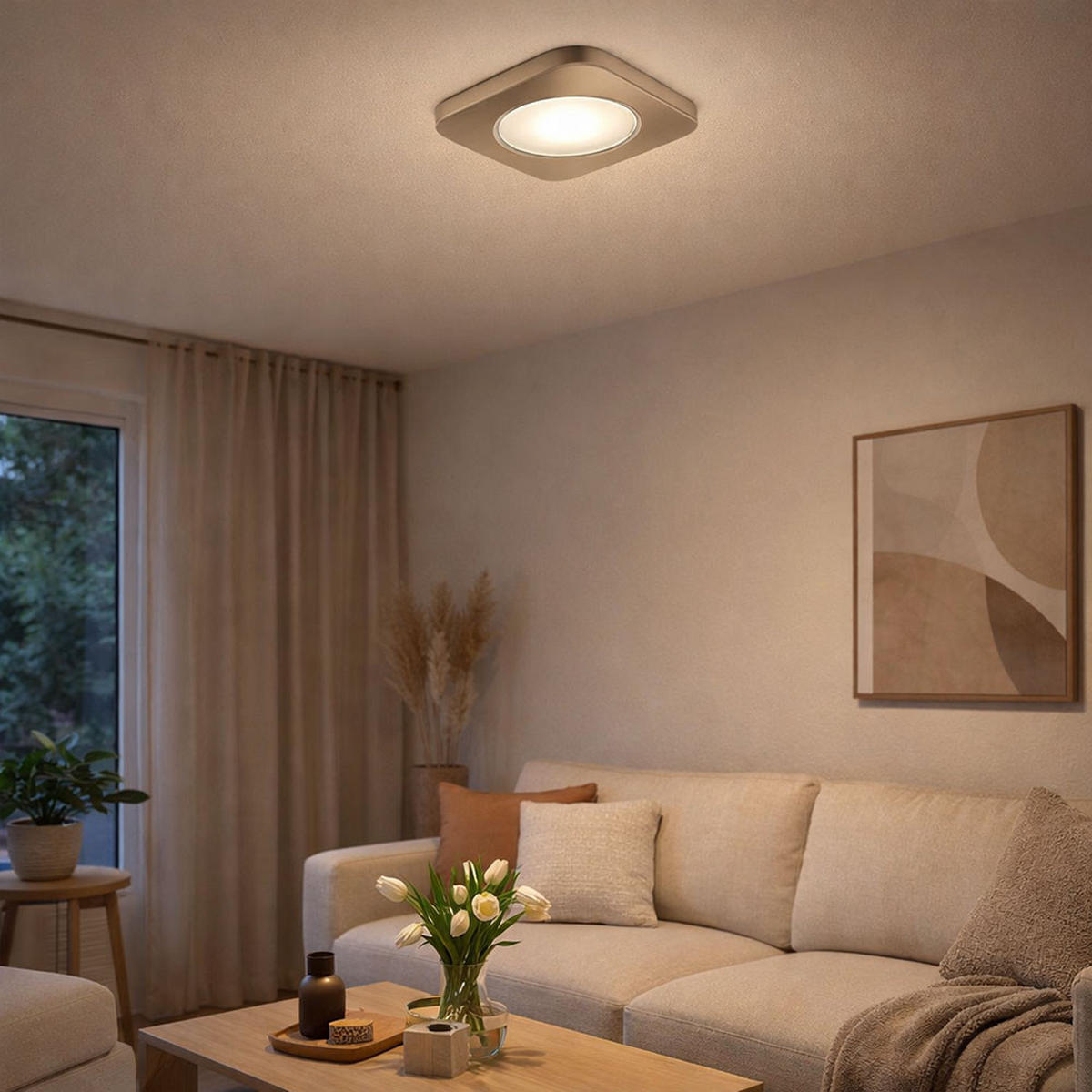 LED WANDLEUCHTE Metall Silber Kristalleffekt - Silberfarben, Metall (40/4/40cm)