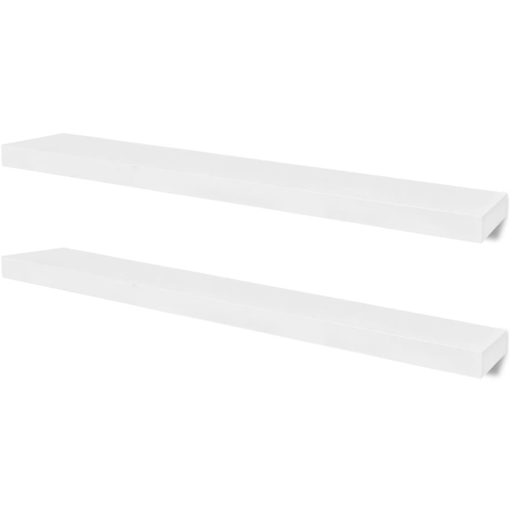 vidaXL Wandbordset Weiß 100x4x20 cm