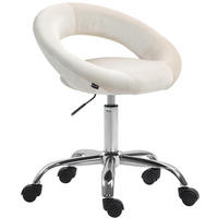 HOCKER Samt creme - Creme, Textil/Metall (53/66/47cm) - CLP