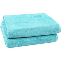 BADETUCH, 2er-Set, 100x150 cm, 100% Baumwolle, Blau - Blau, Textil (100/150cm) - Zollner