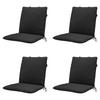 GARTENSTUHLKISSEN Canvas 97/49 cm 4er-Set - Schwarz, Textil (49/6/97cm) - Madison