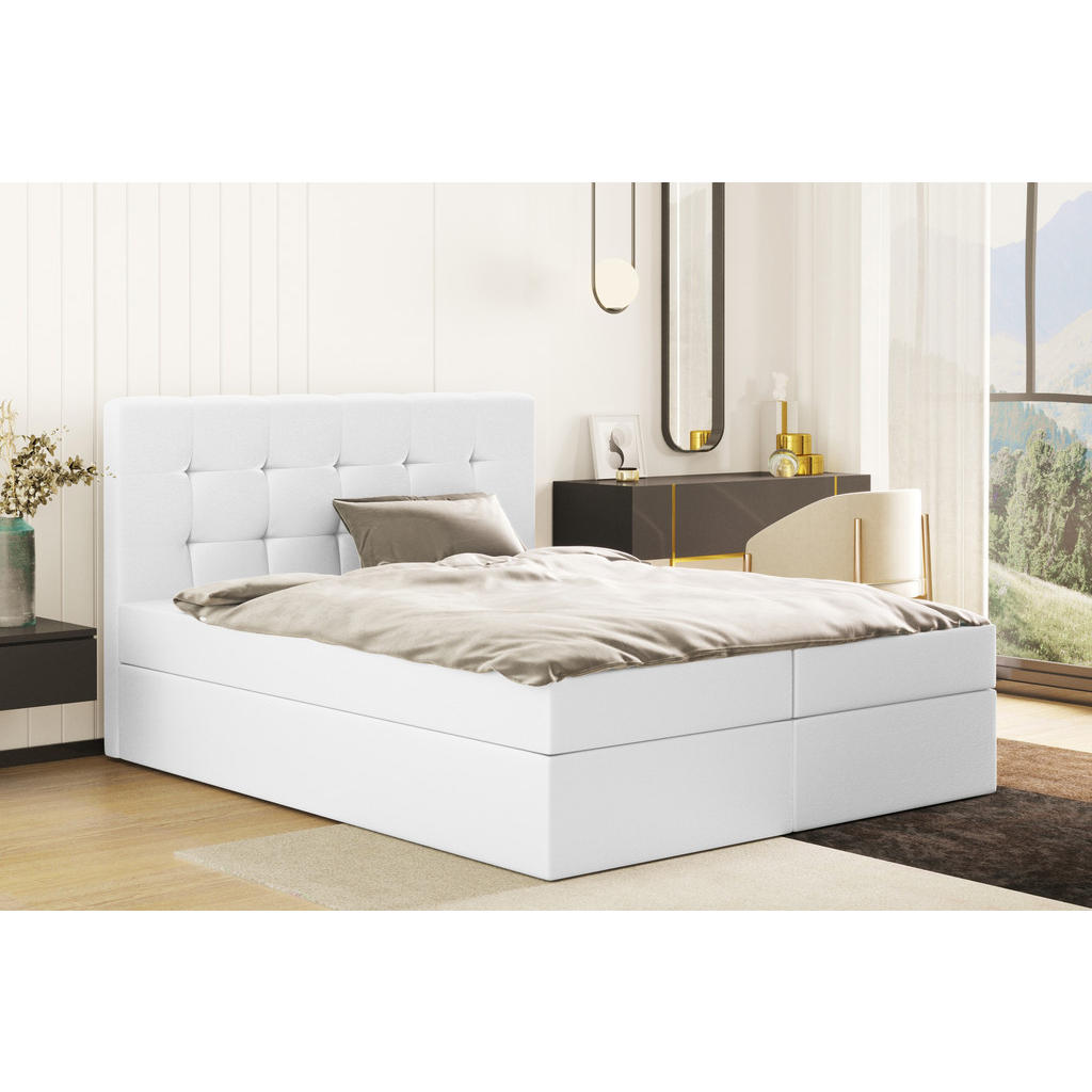 Thumbnail - Kaiser Möbel Boxbett, Weiß, Holz, H2, 120x200 cm, Schlafzimmer, Betten, Boxspringbetten