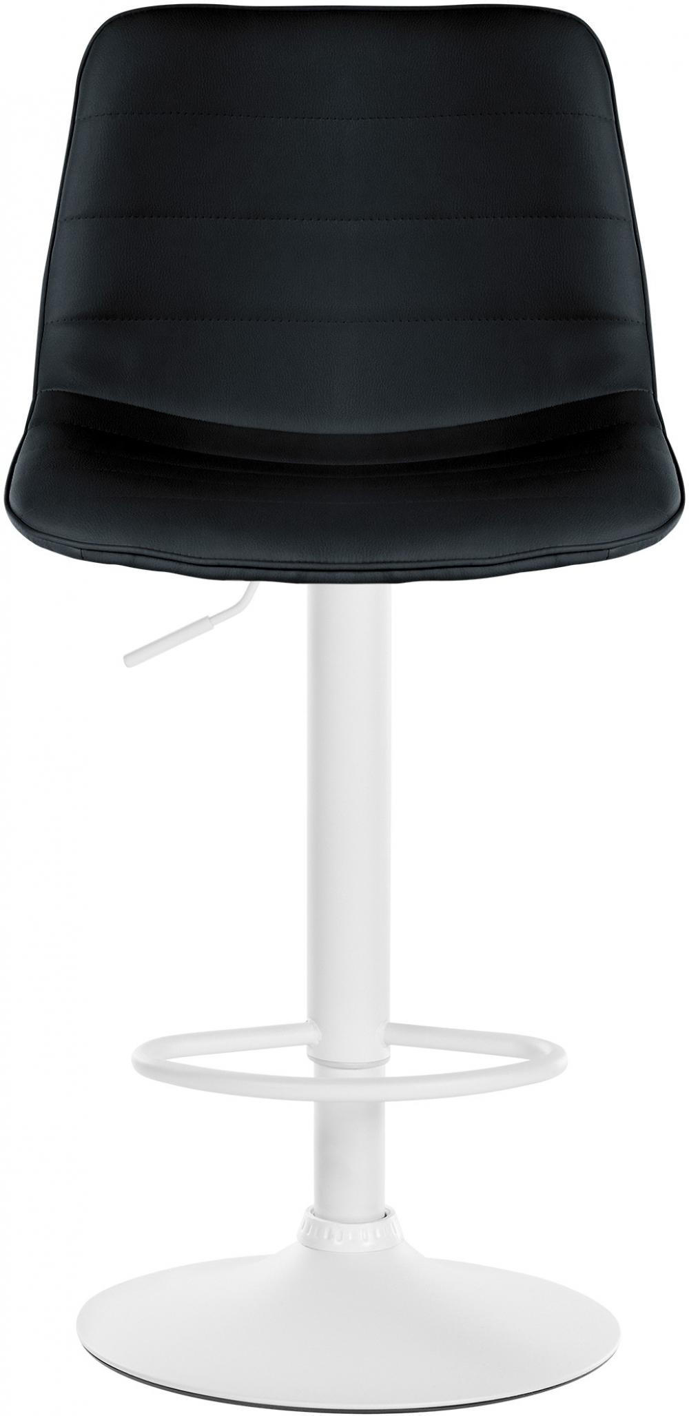 BARHOCKER 2er Set Lederlook schwarz - Schwarz, Textil/Metall (45/89/46cm) - CLP