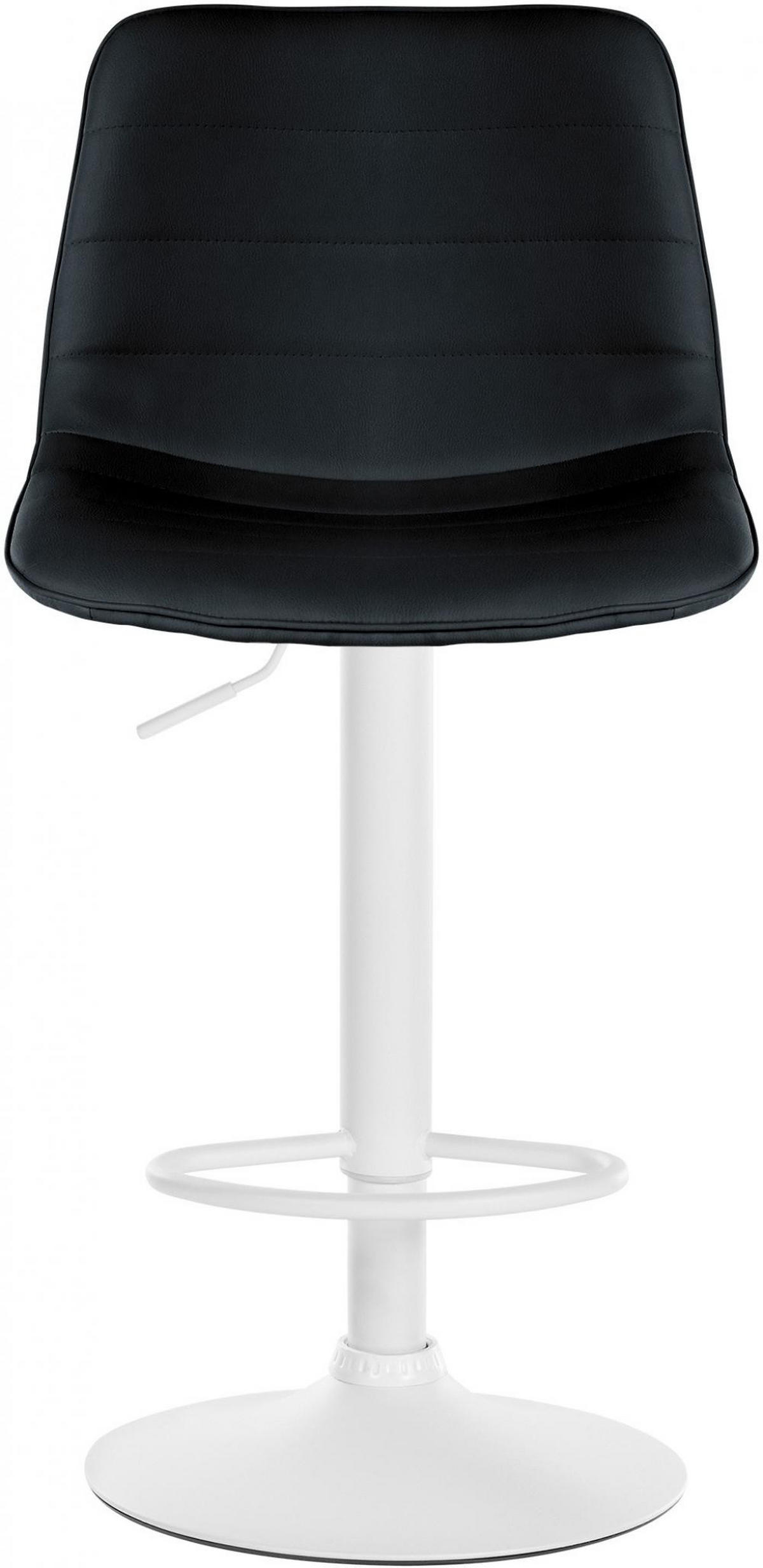 BARHOCKER 2er Set Lederlook schwarz - Schwarz, Textil/Metall (45/89/46cm) - CLP