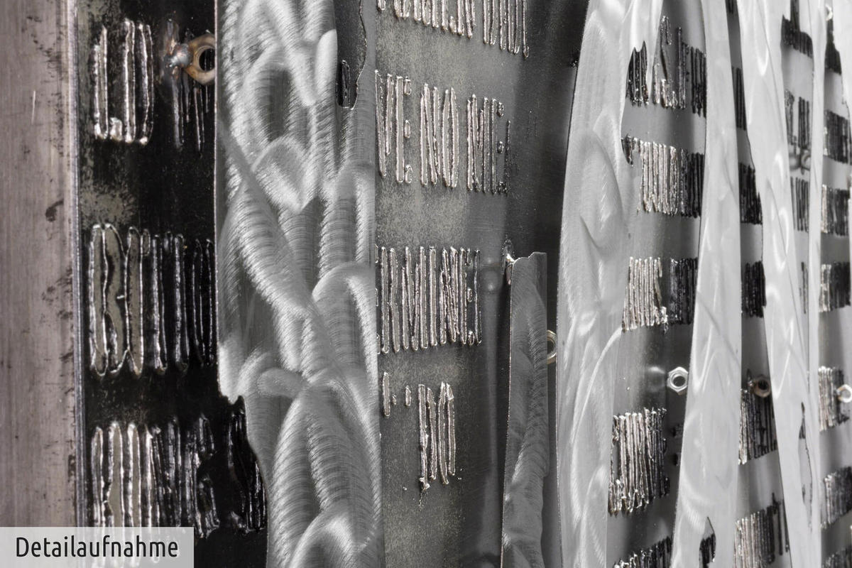 METALLBILD Grau 144/44 cm - Grau, Metall (6/44cm) - KUNSTLOFT