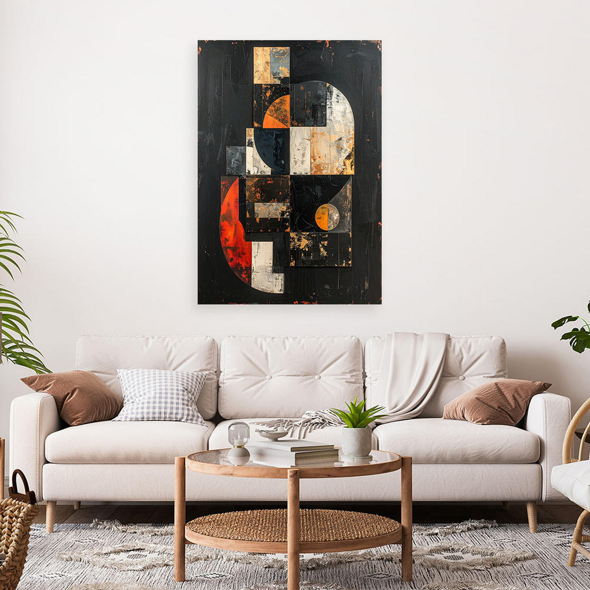 LEINWANDBILD Abstraktion 40x60cm - Schwarz, Textil (40/60cm) - Feeby