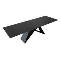 ESSTISCH MILLIE - Dunkelgrau/Schwarz, Keramik (90/180/76cm) - SAM