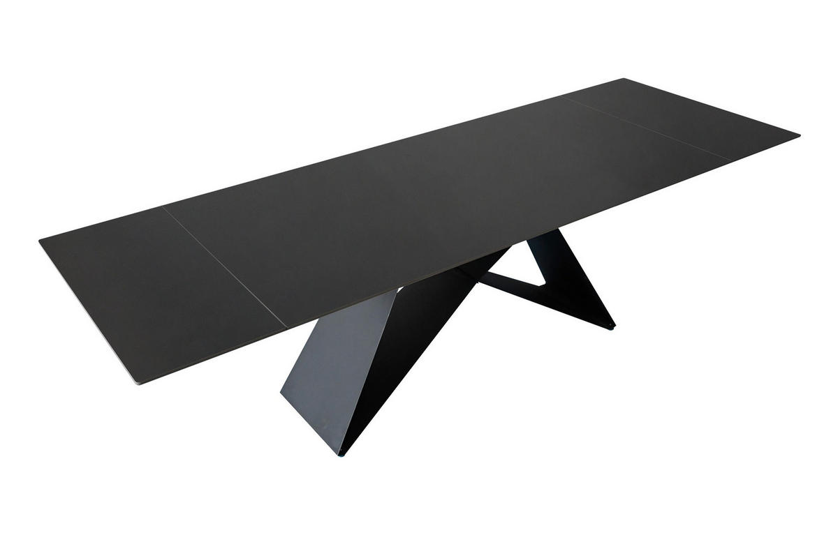 ESSTISCH MILLIE - Dunkelgrau/Schwarz, Keramik (90/180/76cm) - SAM