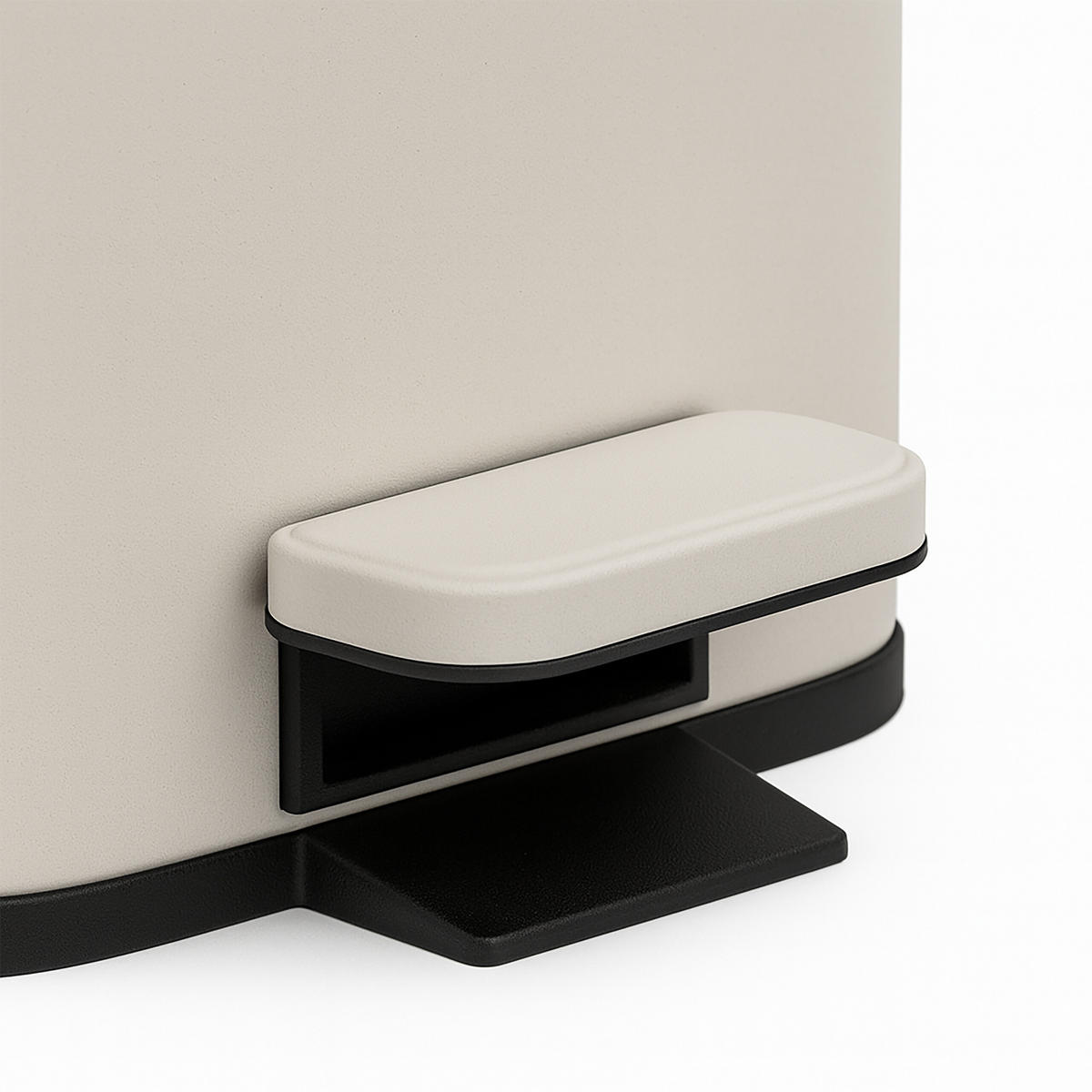 MÜLLEIMER - Beige, Kunststoff/Metall (16/36/30cm) - Relaxdays