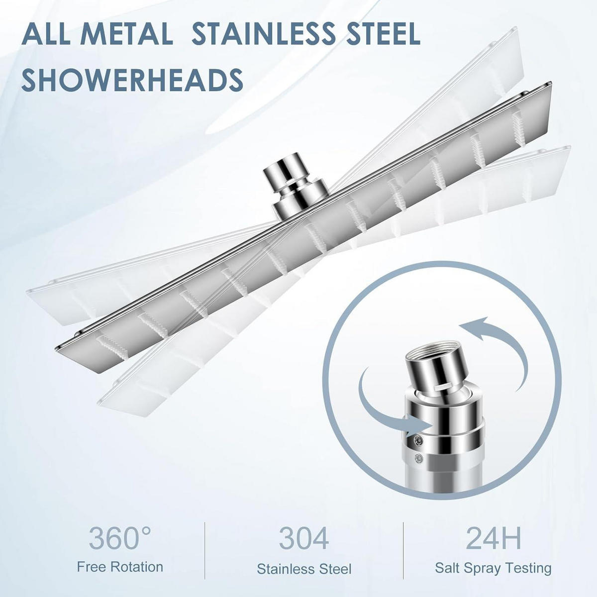 DUSCHKOPF Regendusche 25 cm poliertes Chrom Edelstahl - Silberfarben, Metall (24.7/12.7/24.7cm)
