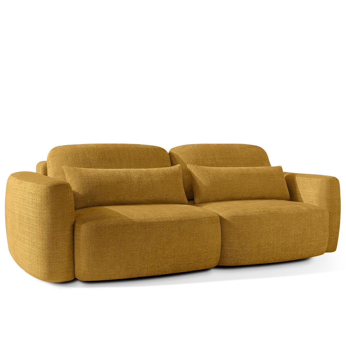 SITZGARNITUR ELOSA - Gelb, Holz/Textil (245/85/115cm) - KONSIMO®