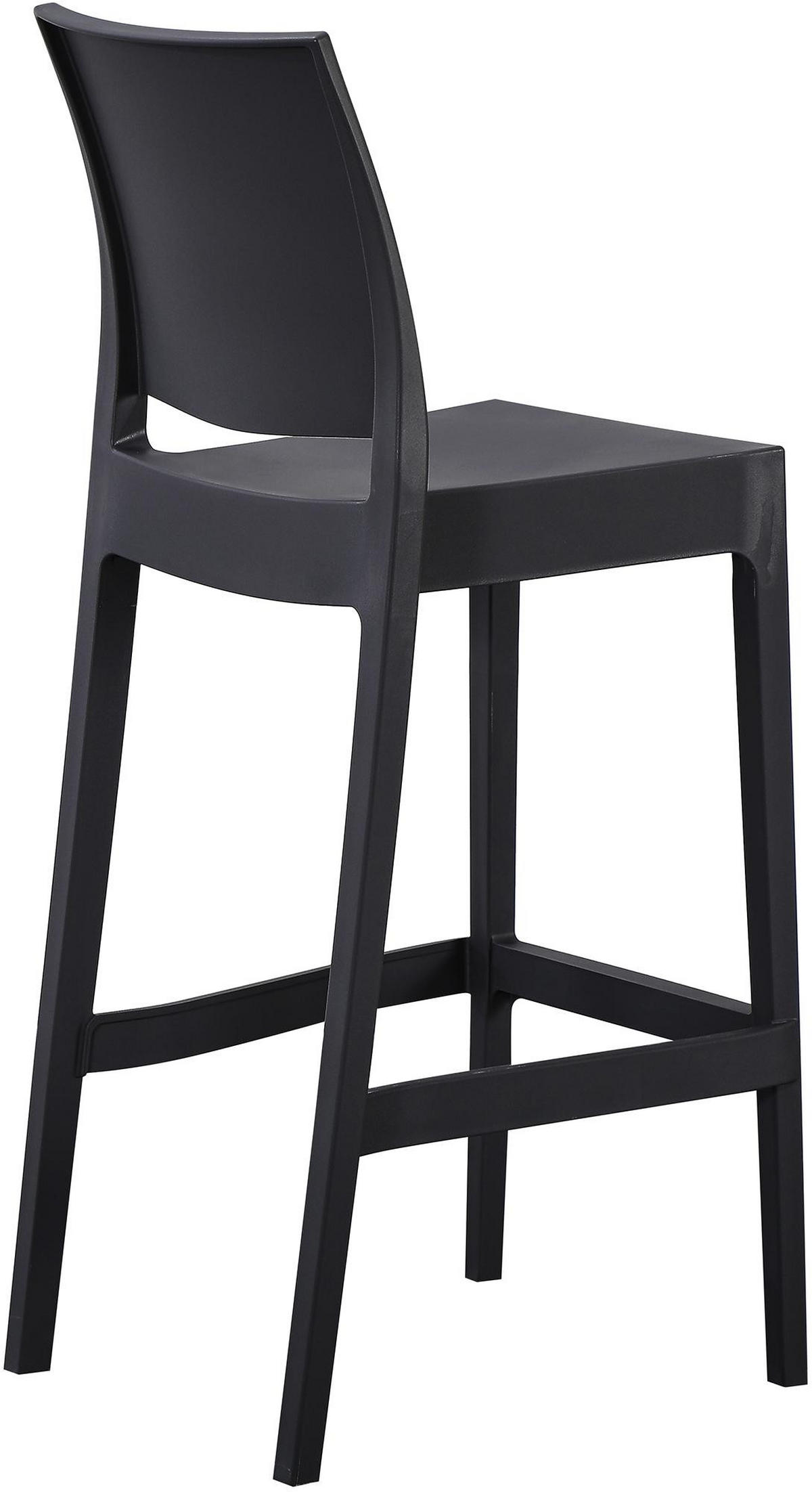 BARHOCKER Kunststoff Schwarz - Schwarz, Kunststoff (41/106/52cm) - CLP
