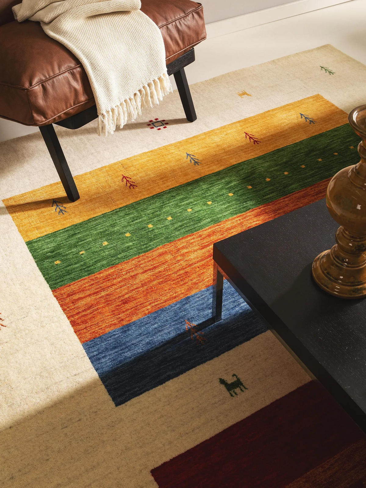 WOLLTEPPICH Jamal Multicolor/Beige 250x350 cm - Multicolor, Textil (250/350cm) - benuta Nest