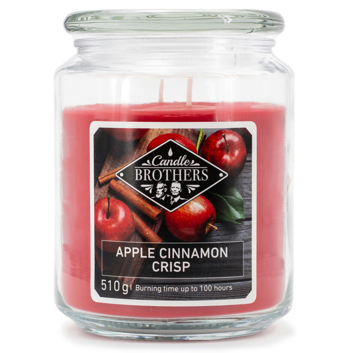 DUFTKERZE CandleBrothers - Rot, Naturmaterialien/Glas (15cm)