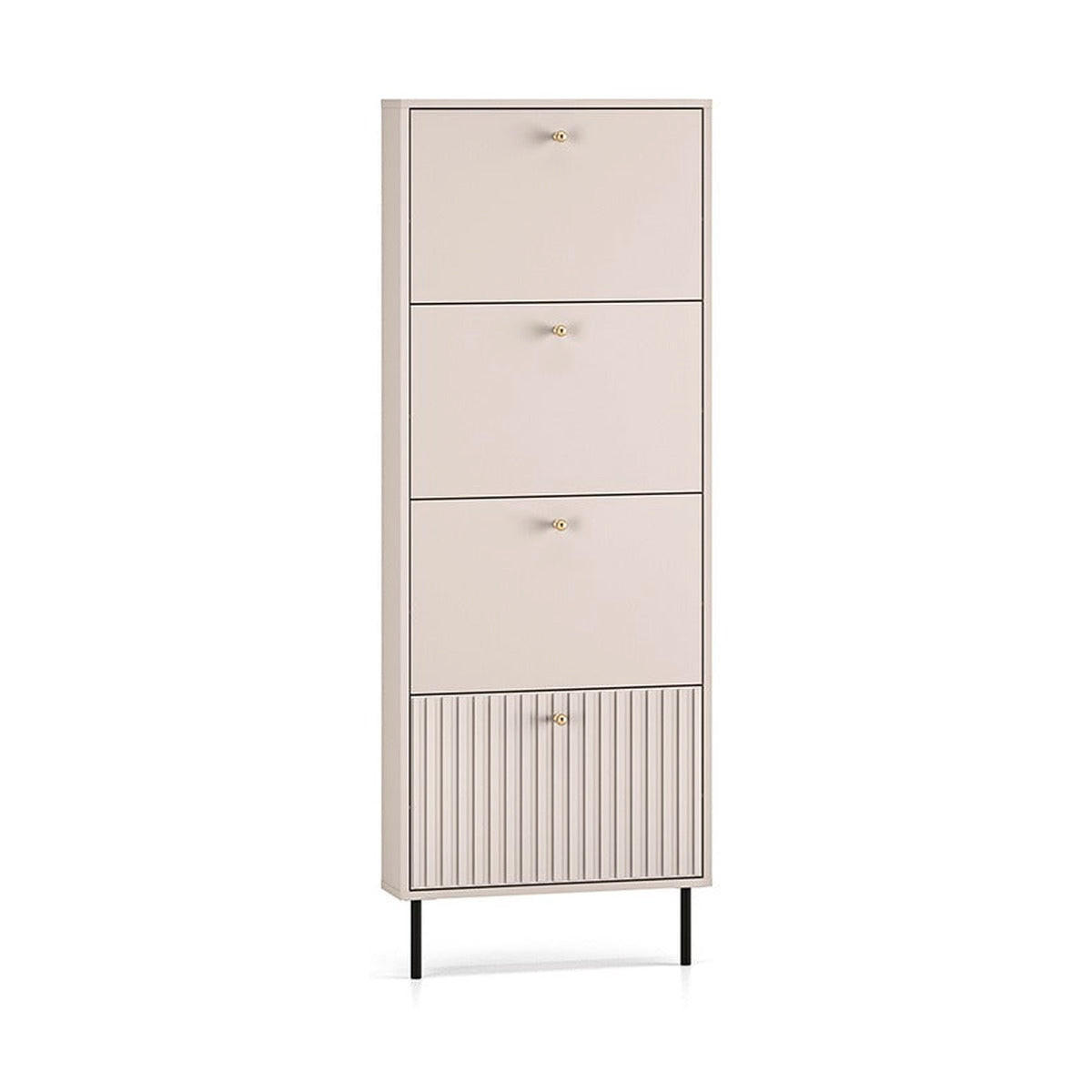 SCHUHSCHRANK – 60 cm – Sophie – Kaschmir / Eichefarben – Höhe 162 cm - Kaschmir/Eichefarben, Holzwerkstoff (60/162/15cm) - hi-markt