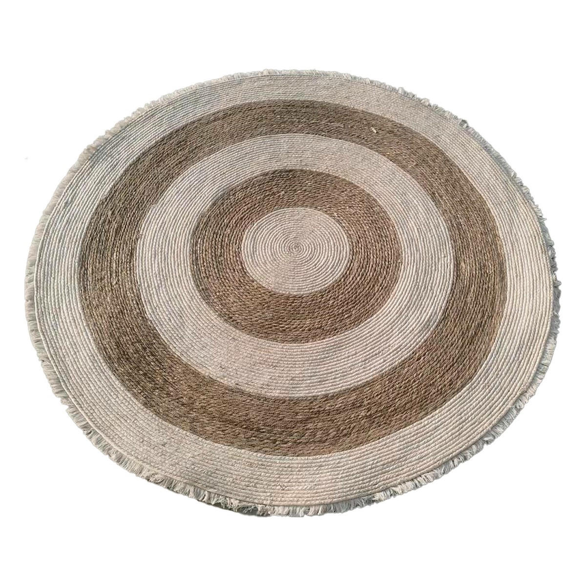 TEPPICH natürlich Beige Boho (150 x 150 x 1 cm) - Naturfarben, Textil (150/150cm) - DKD Home Decor