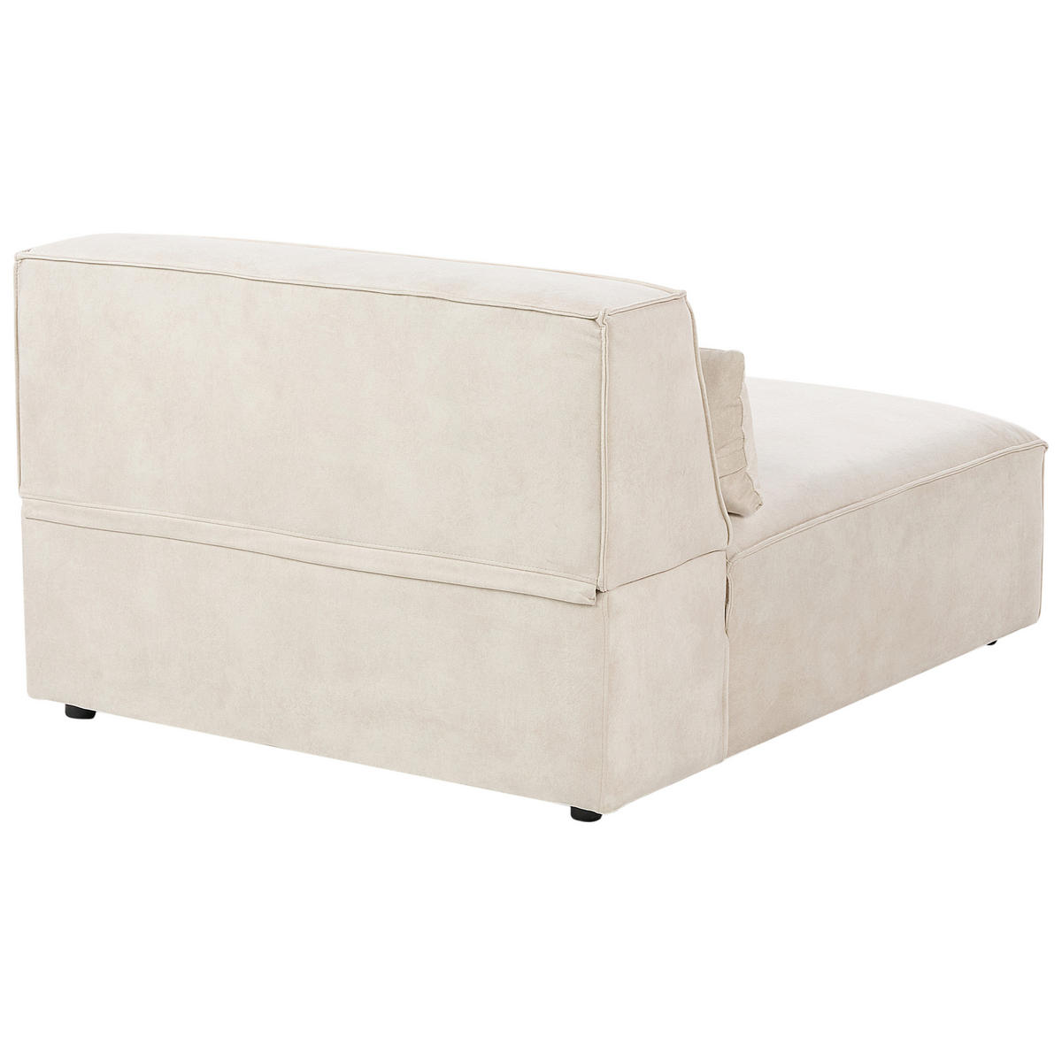 MODULSOFA 2-Sitzer Samtstoff Hellbeige Hellnar - Beige, Textil (204/70/126cm) - Beliani