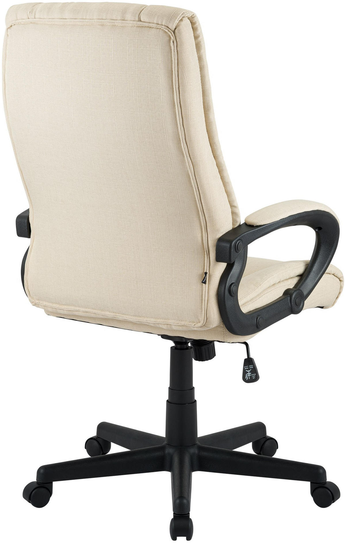 DREHSTUHL Stoff Creme - Creme/Schwarz, Kunststoff/Textil (66/106/70cm) - CLP