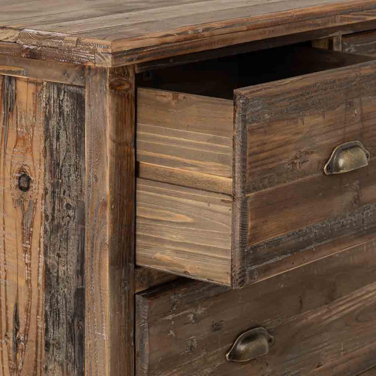 HOLZKOMMODE mit 4 schubladen 100x40x93 cm - Braun, Holz (100/93/40cm) - Wanderlust