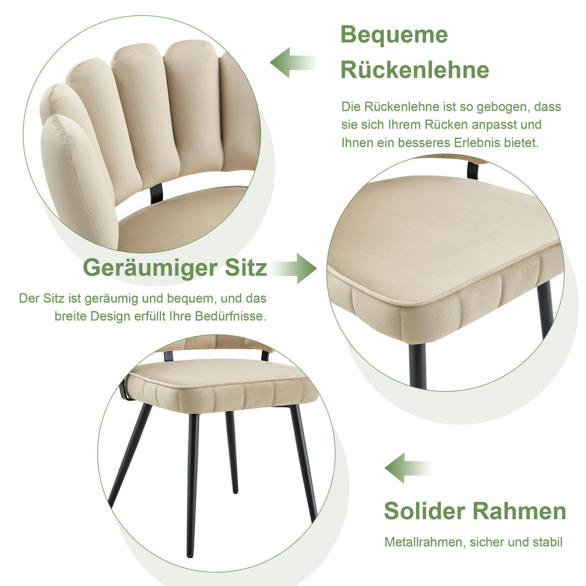 TISCHGRUPPE 3-tlg Rund Nussbaum-Optik 107cm - Beige, Holzwerkstoff/Metall (68/25/83.5cm) - Raelunyi