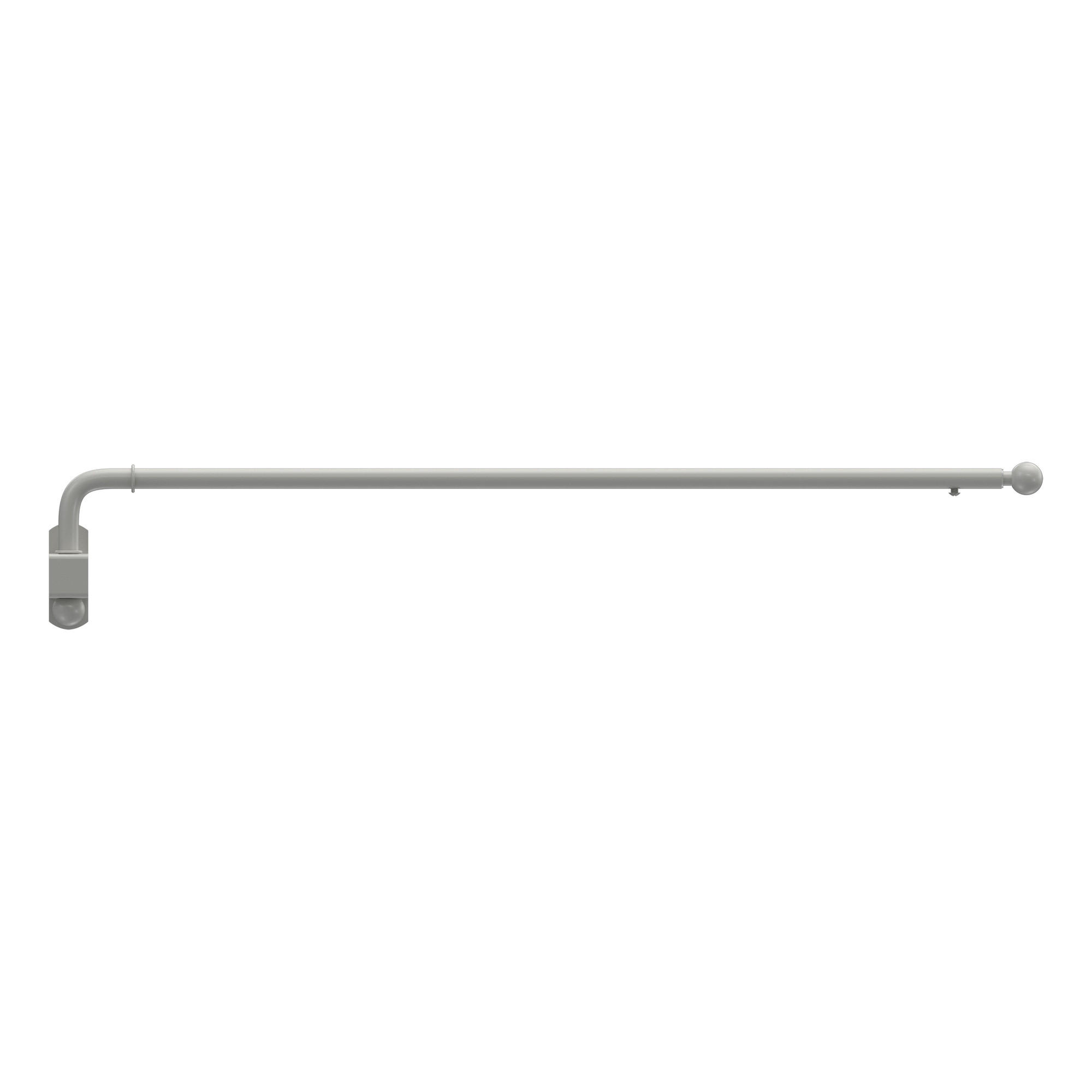 SCHWENKSTANGE/SCHWENKARM-GARDINENSTANGE Cassina 60-100 cm, 13/9 mm Ø, Weiß - Weiß, Metall (100cm) - INTERDECO
